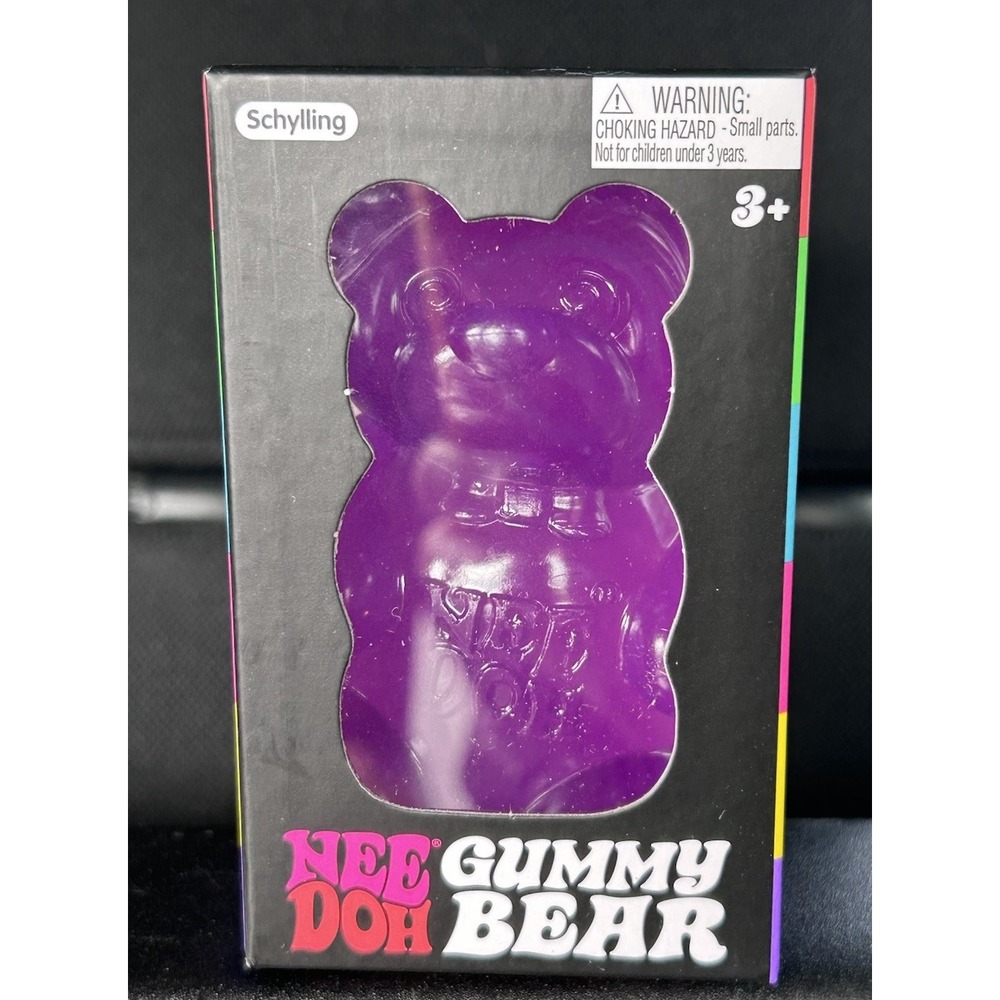 NEW Schylling NeeDoh Nee Doh Purple Gummy Bear Squeeze Squishy Authentic
